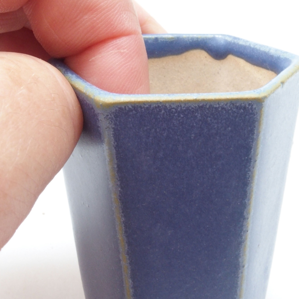 Mini bonsai bowl 4,5 x 4,5 x 6,5 cm, color blue