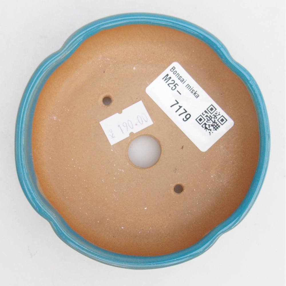 Ceramic bonsai bowl 11 x 11 x 3 cm, colour blue