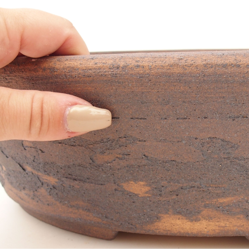 Bonsai bowl 32,5 x 25,5 x 9,5 cm , colour brown