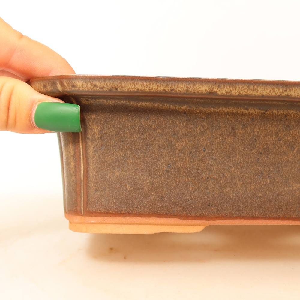 Ceramic Bowl, 20 x 15.5 x 5.5 cm, brown