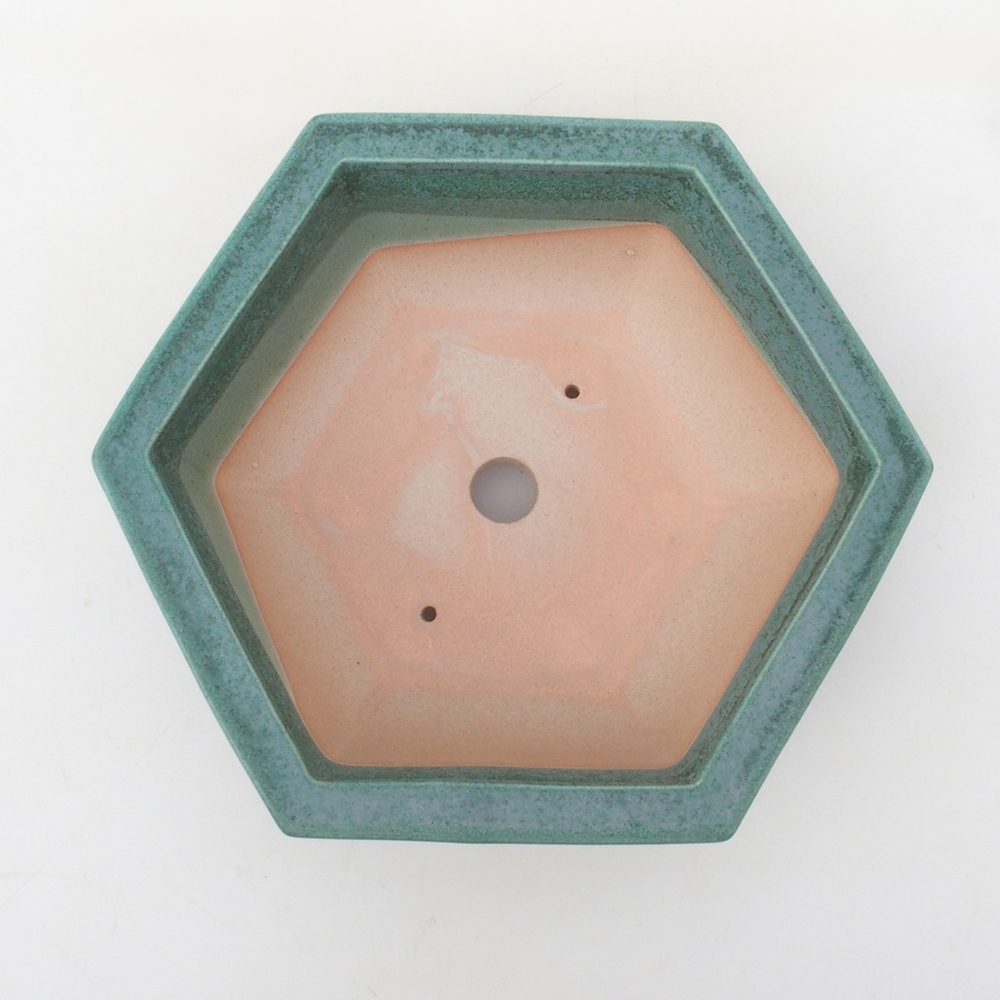 Bonsai bowl H05 - 19 x 21.5 x 7 cm. - green