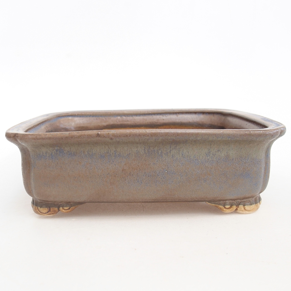 Ceramic bonsai bowl 20 x 17 x 6 cm, colour blue