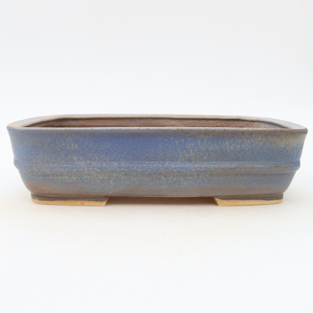 Ceramic bonsai pot, 23 x 19 x 6 cm, blue