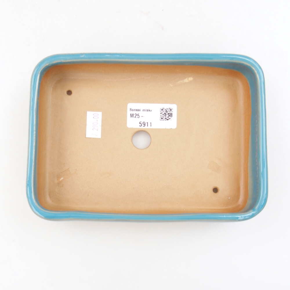 Ceramic bonsai bowl 18 x 13 x 4 cm, color blue