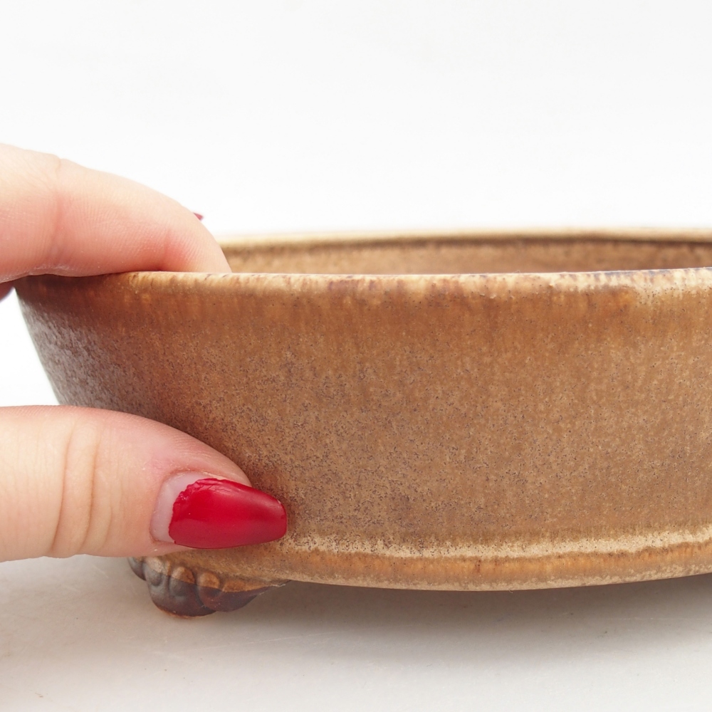 Ceramic bonsai bowl 18 x 18 x 5 cm, pink