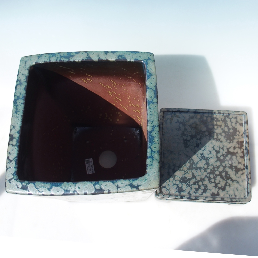 Bowl 24 x 24 x 41/50 cm green - PERSONAL COLLECTION OR PALLET TRANSPORT ONLY