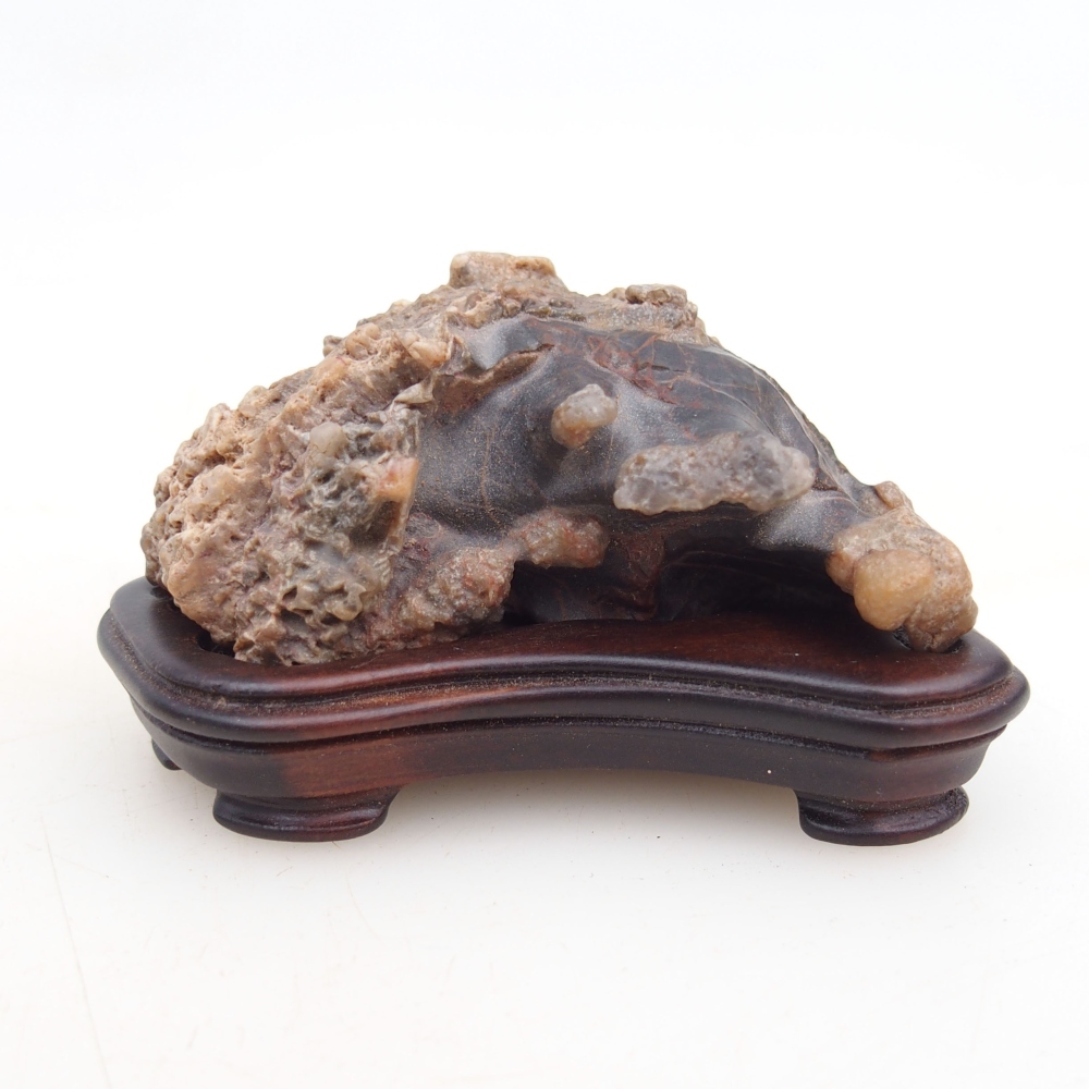 Suiseki - Stone with DAI (wooden pad)