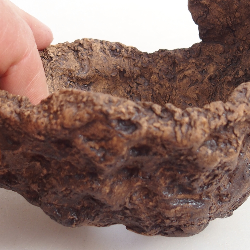 Ceramic Shell 9,5 x 9 x 8,5 cm , colour brown