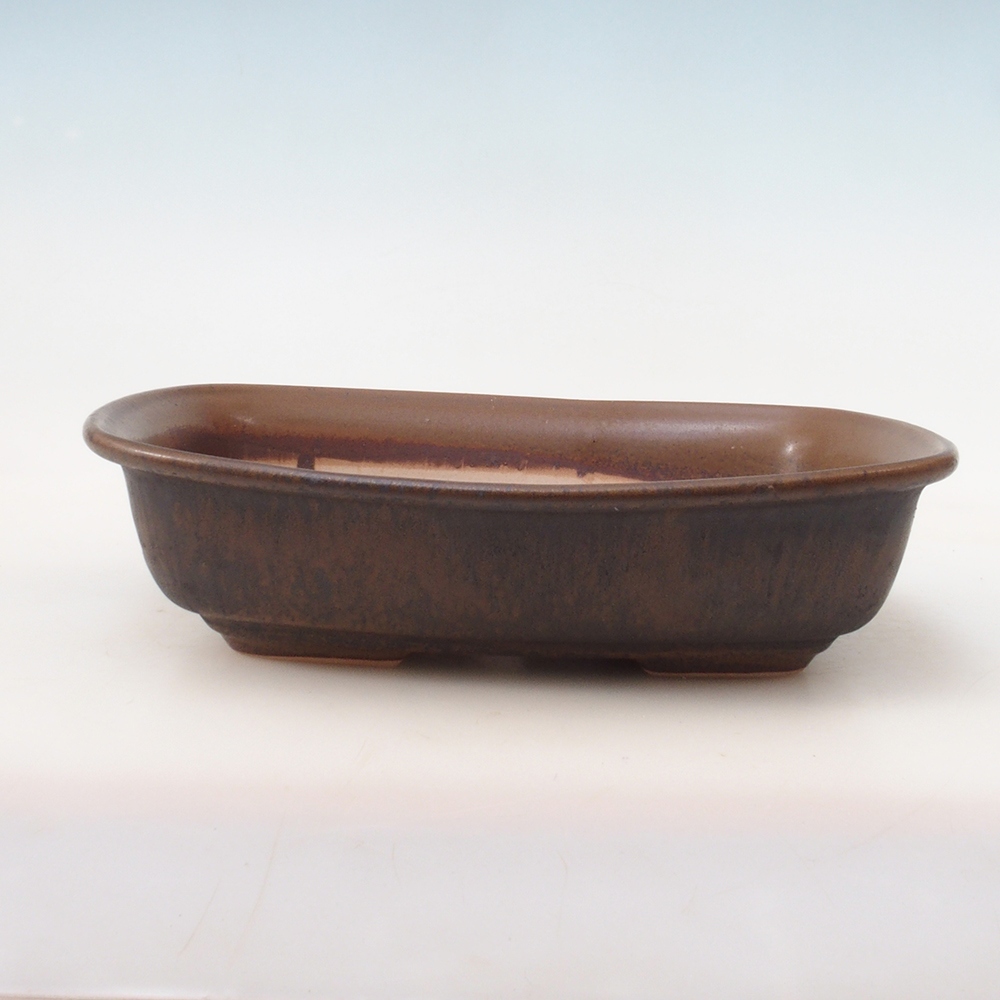 Bonsai bowl H08 - 25 x 19.5 x 6 cm. - brown