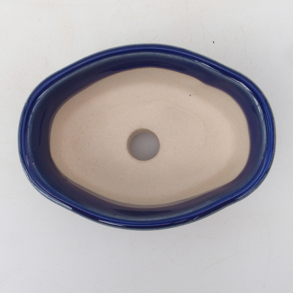 Bonsai bowl H05 - 11 x 8 x 4 cm. - blue