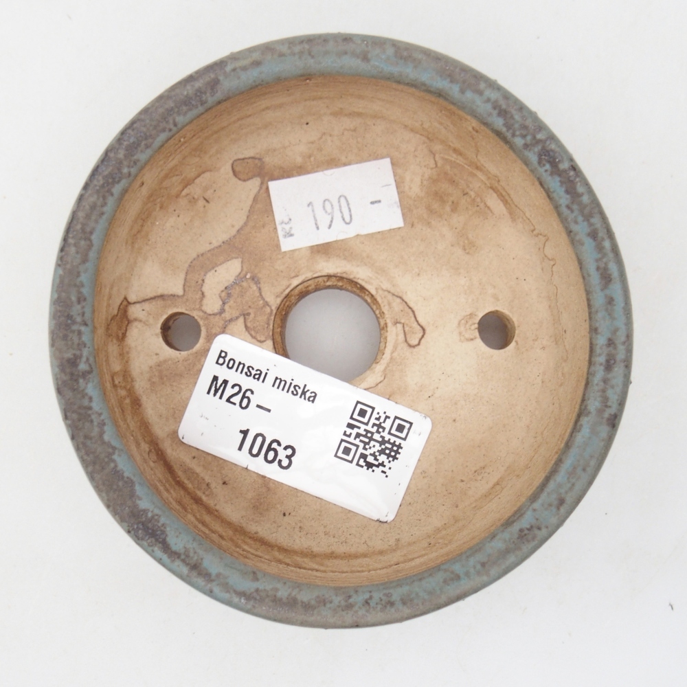 Ceramic bonsai bowl 9 x 9 x 3,5 cm, colour blue