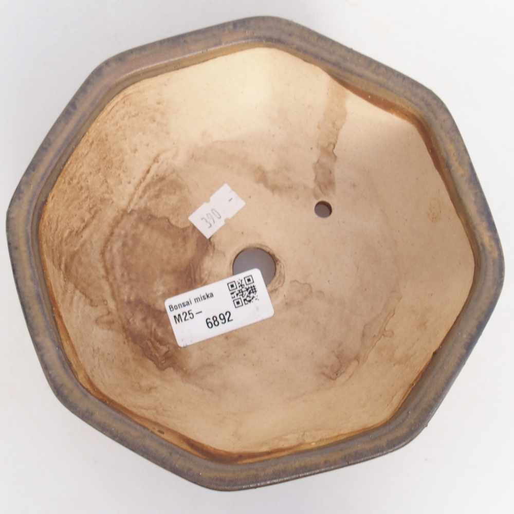 Ceramic bonsai bowl 21 x 19 x 4 cm, brown