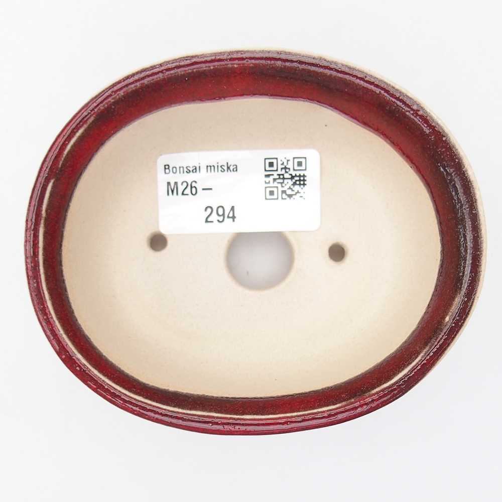 Mini bonsai bowl 9 x 8 x 4,5 cm, colour red