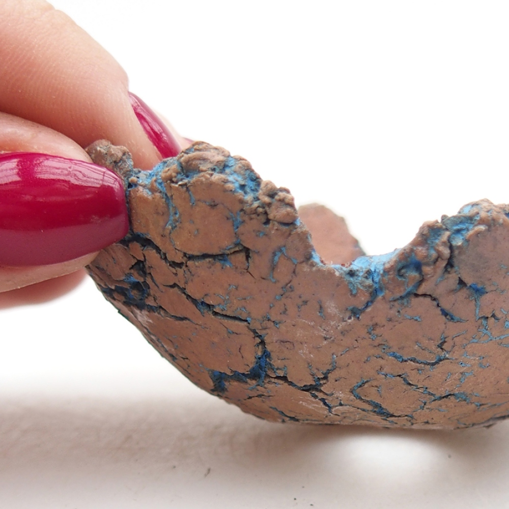 Ceramic Shell 7 x 7 x 3,5 cm, color blue