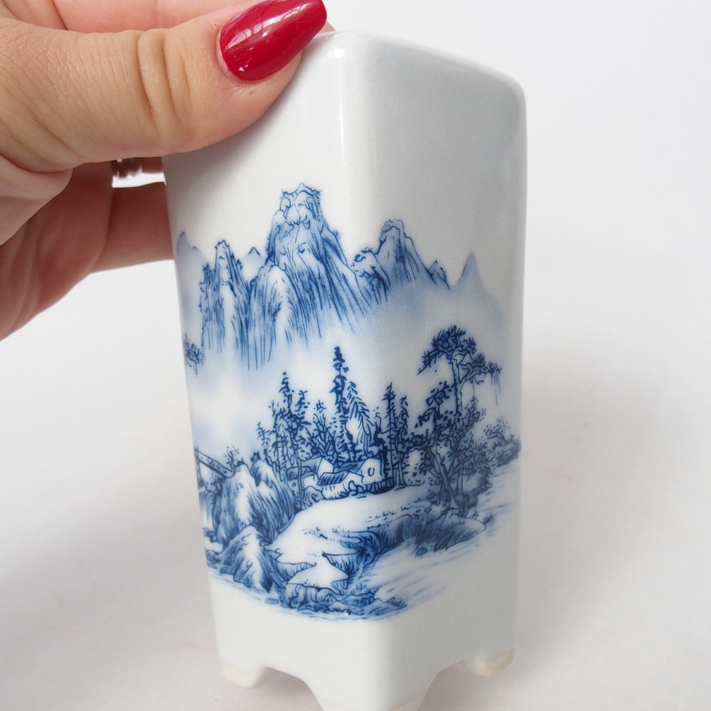 Ceramic bonsai bowl 5,5 x 5,5 x 12 cm, colour white