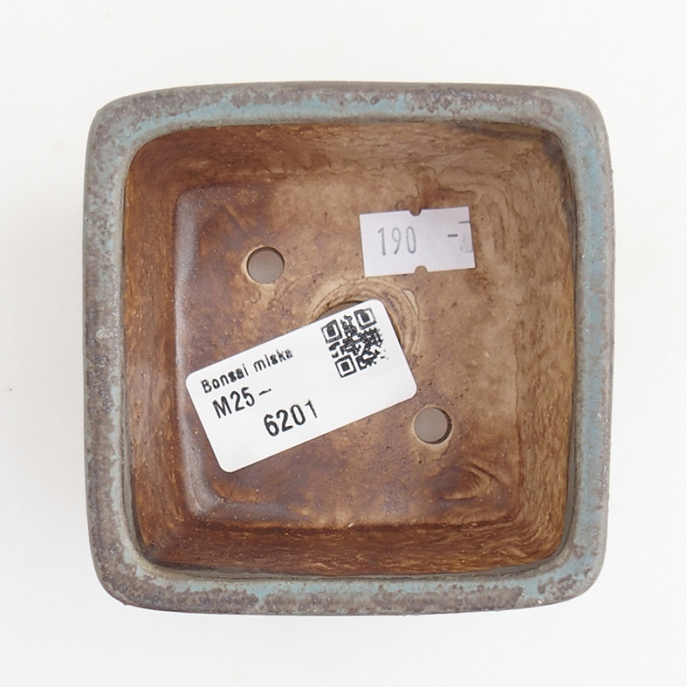 Ceramic bonsai bowl 10 x 10 x 6,5 cm, color blue