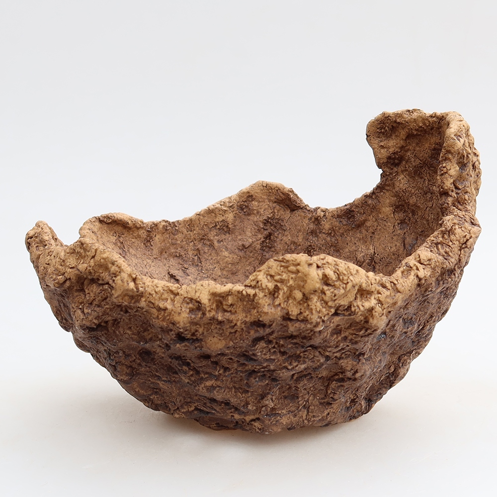 Ceramic Shell, 15 x 13 x 12.5 cm, brown