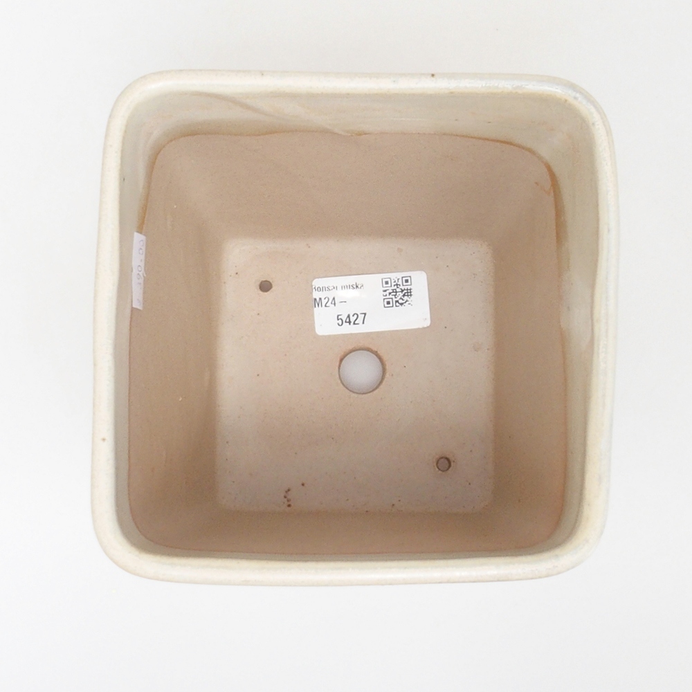 Ceramic bonsai bowl 13 x 13 x 13,5 cm, color beige