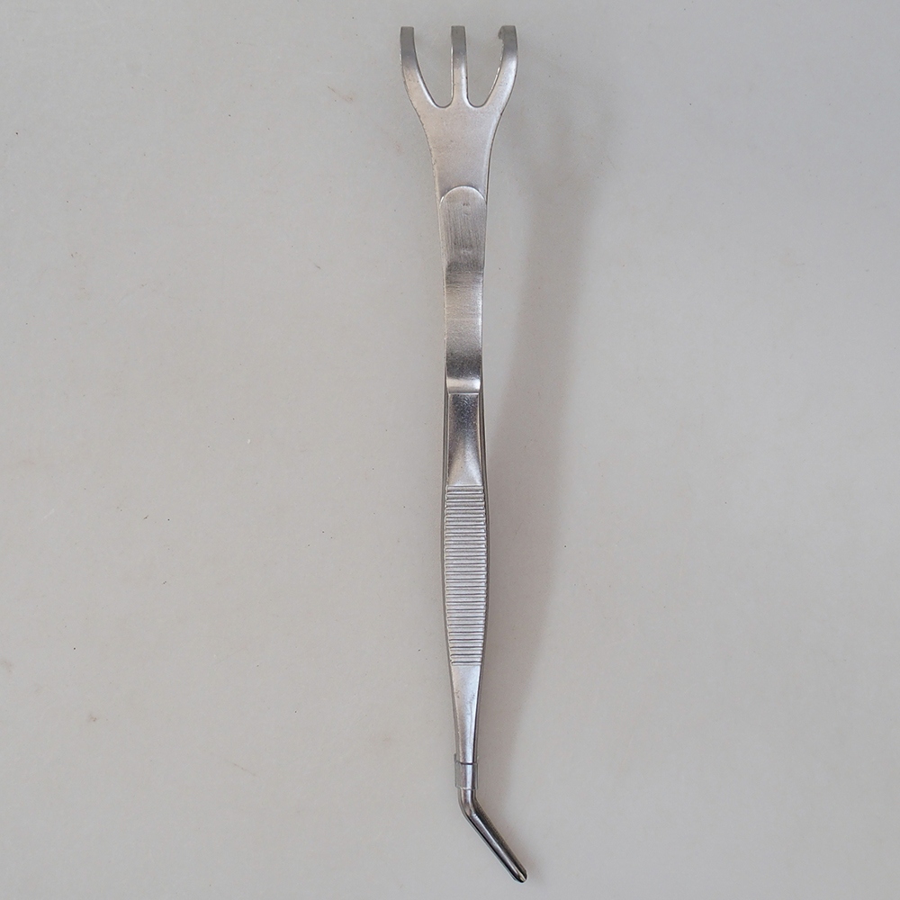 Grabber and curved tweezers 22 cm - stainless steel