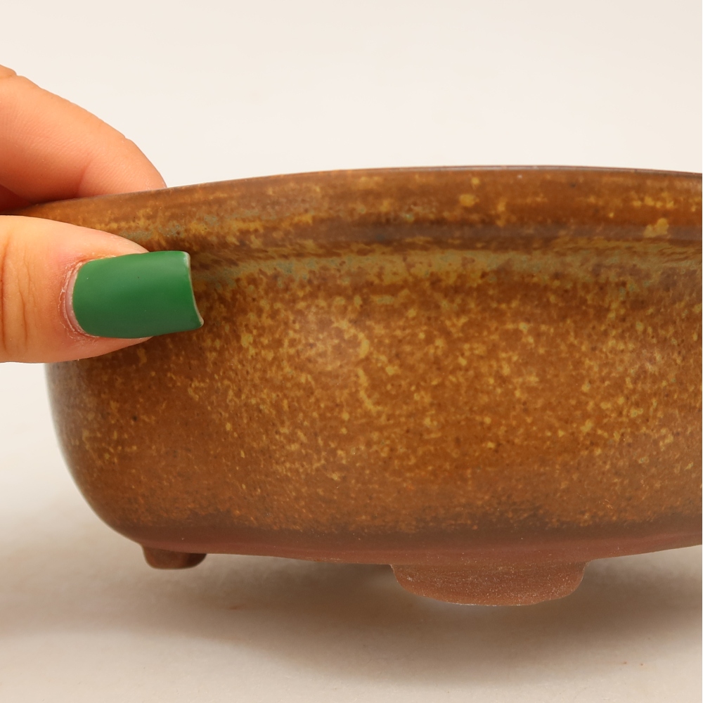 Ceramic Bowl  16.5 x 14.5 x 6 cm, brown