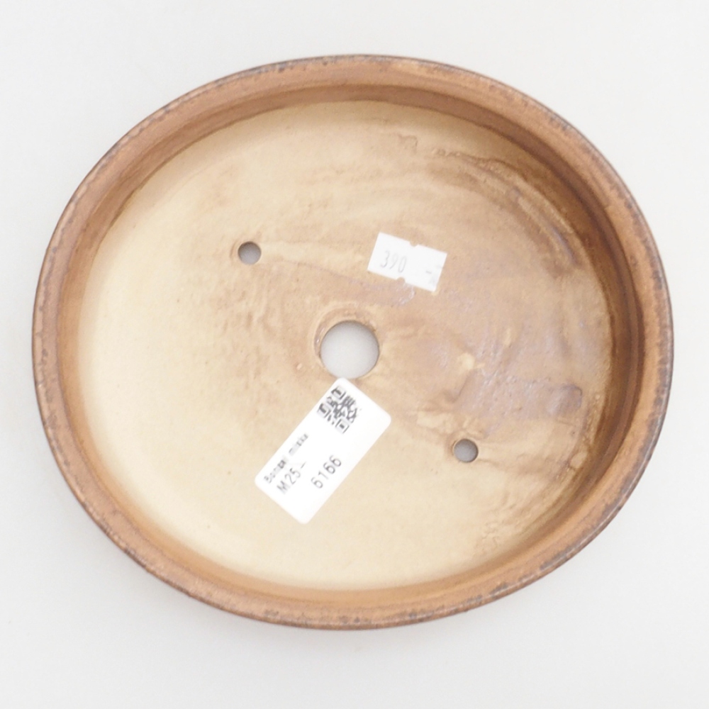 Ceramic bonsai bowl 17 x 15 x 4 cm, color brown