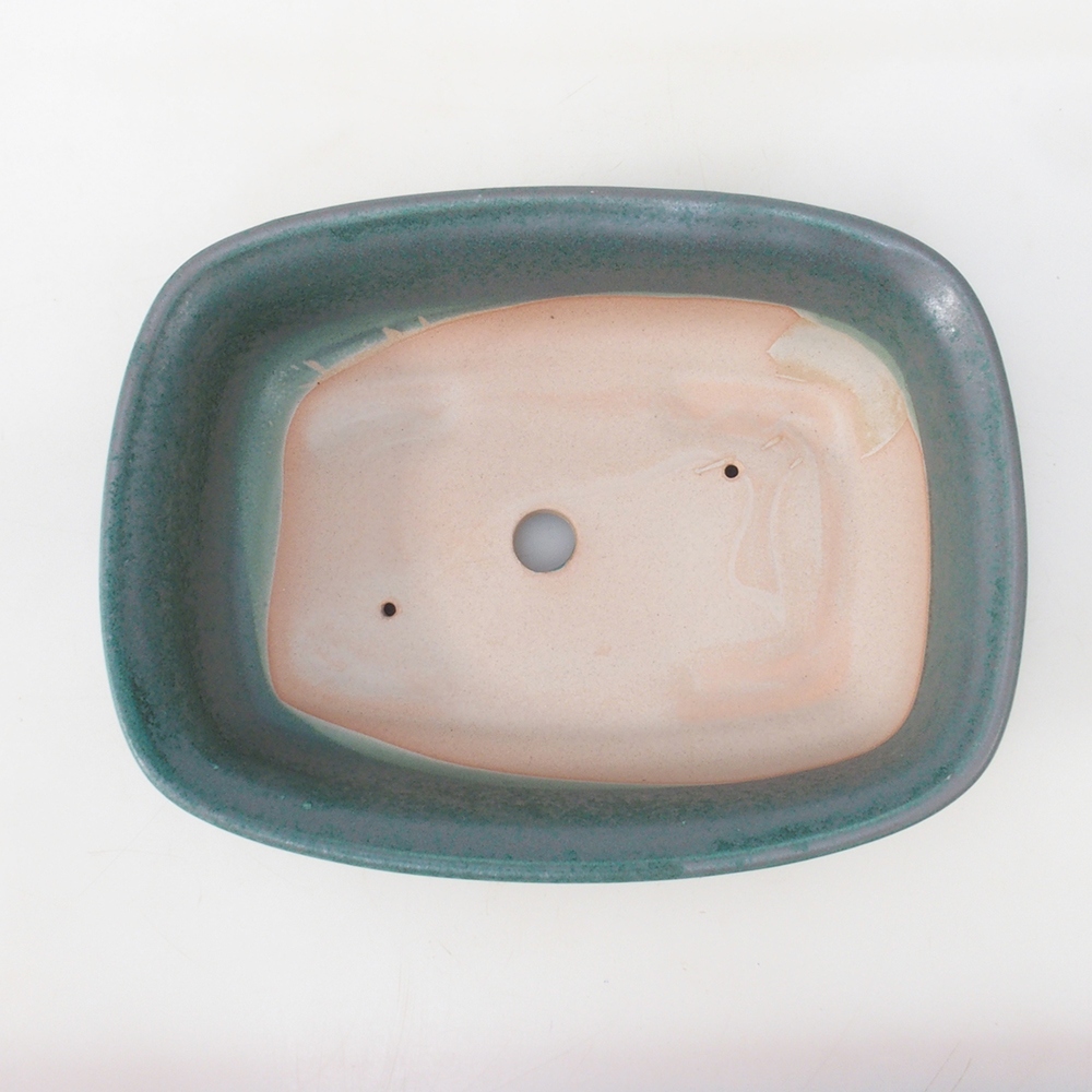 Bonsai bowl H08 - 25 x 19.5 x 6 cm. - green