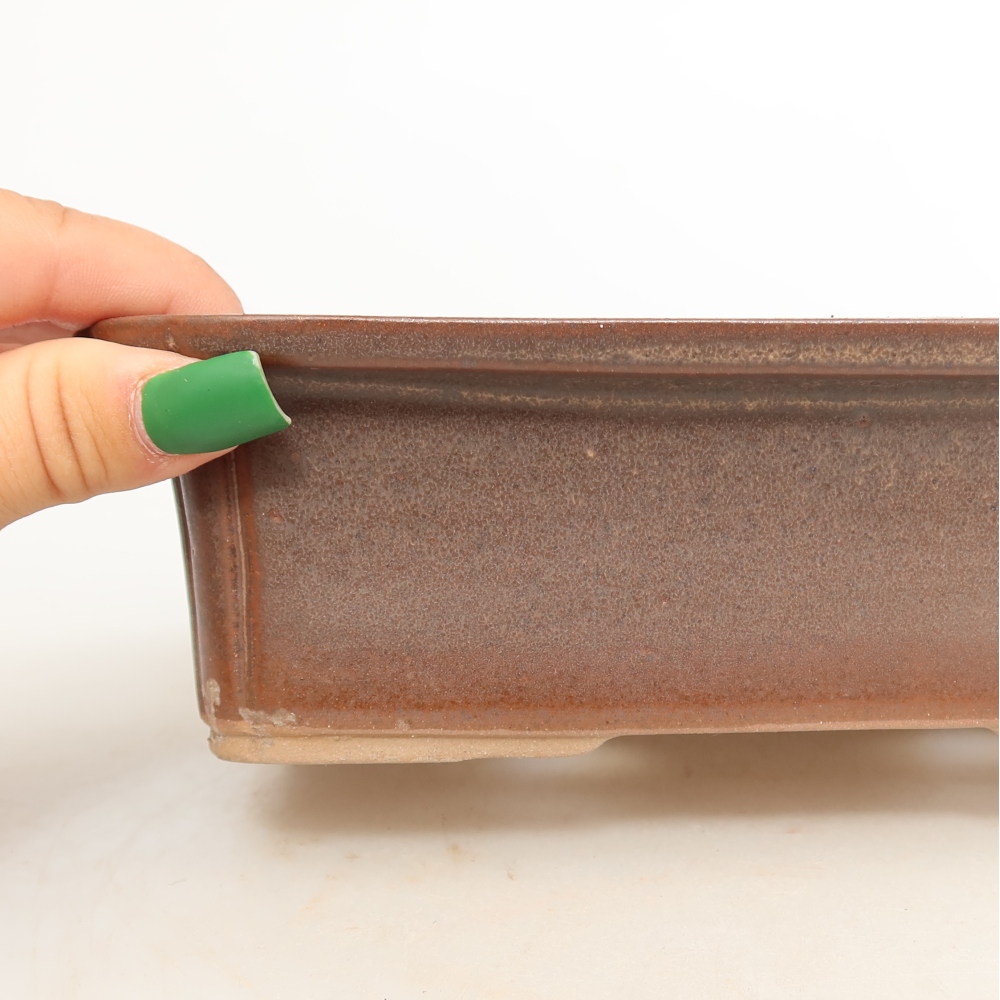 Ceramic Bowl, 20 x 15.5 x 5.5 cm, brown