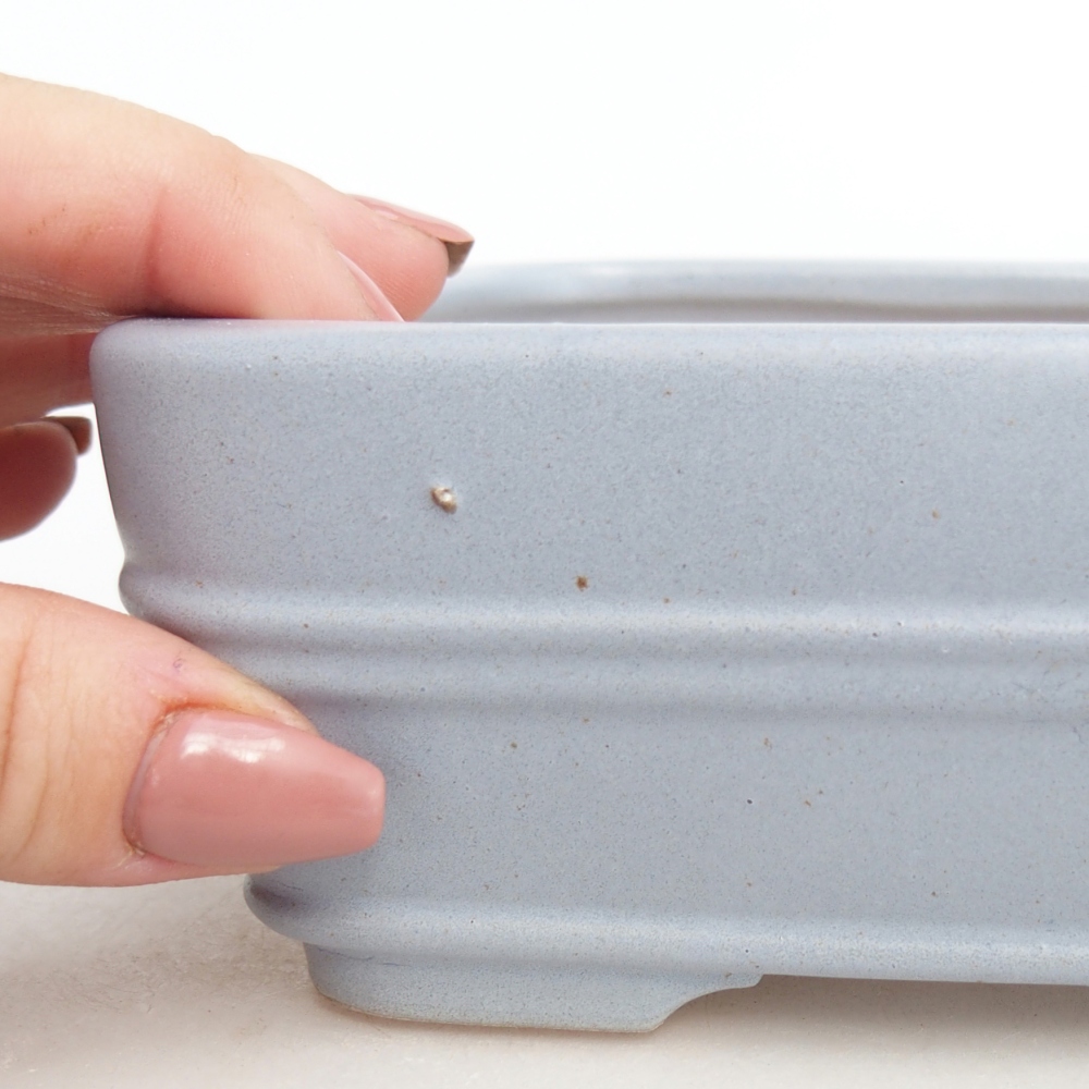 Ceramic bonsai bowl 16,5 x 12 x 5,5 cm, colour blue
