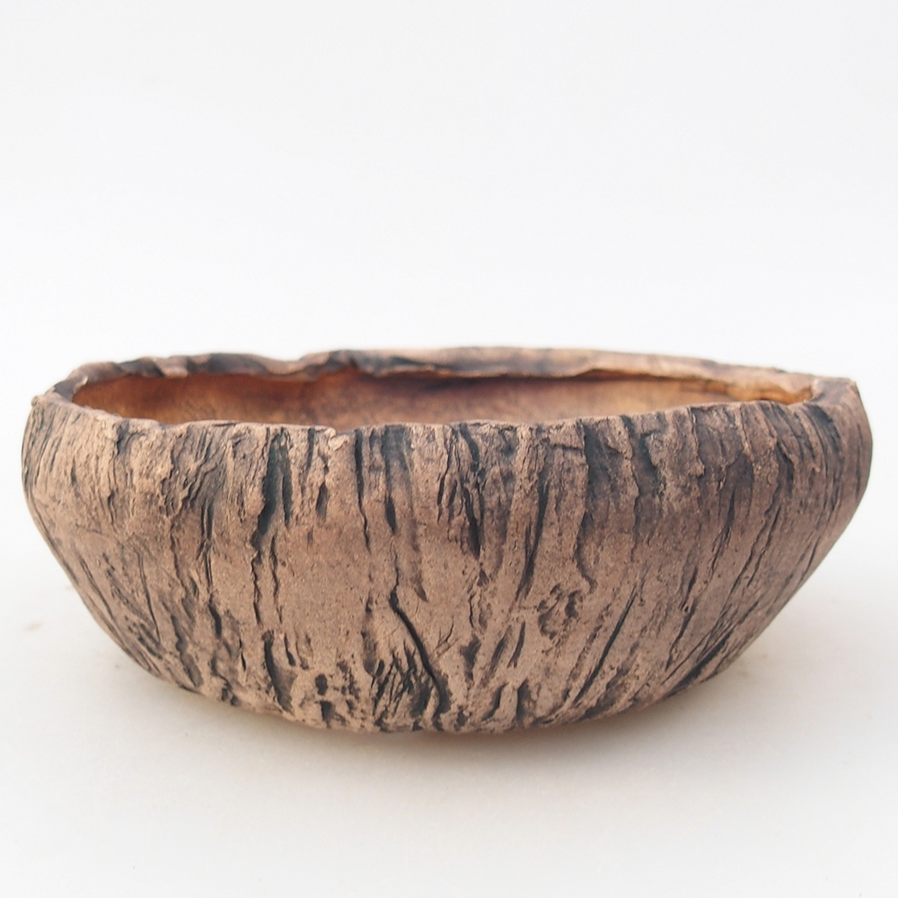 Ceramic bonsai bowl 14 x 14 x 5 cm, green