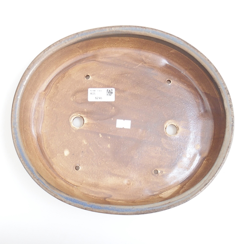 Ceramic bonsai bowl 31 x 26,5 x 6 cm, colour blue
