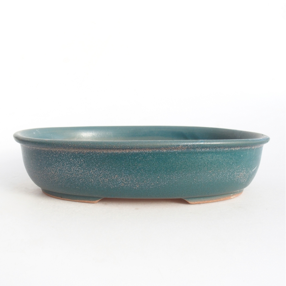 Ceramic bonsai bowl 22 x 17 x 5 cm, colour blue