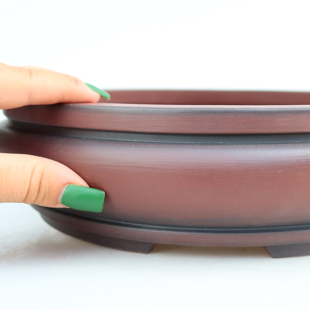 Ceramic Bowl  27 x 27 x 7.5 cm, brick red