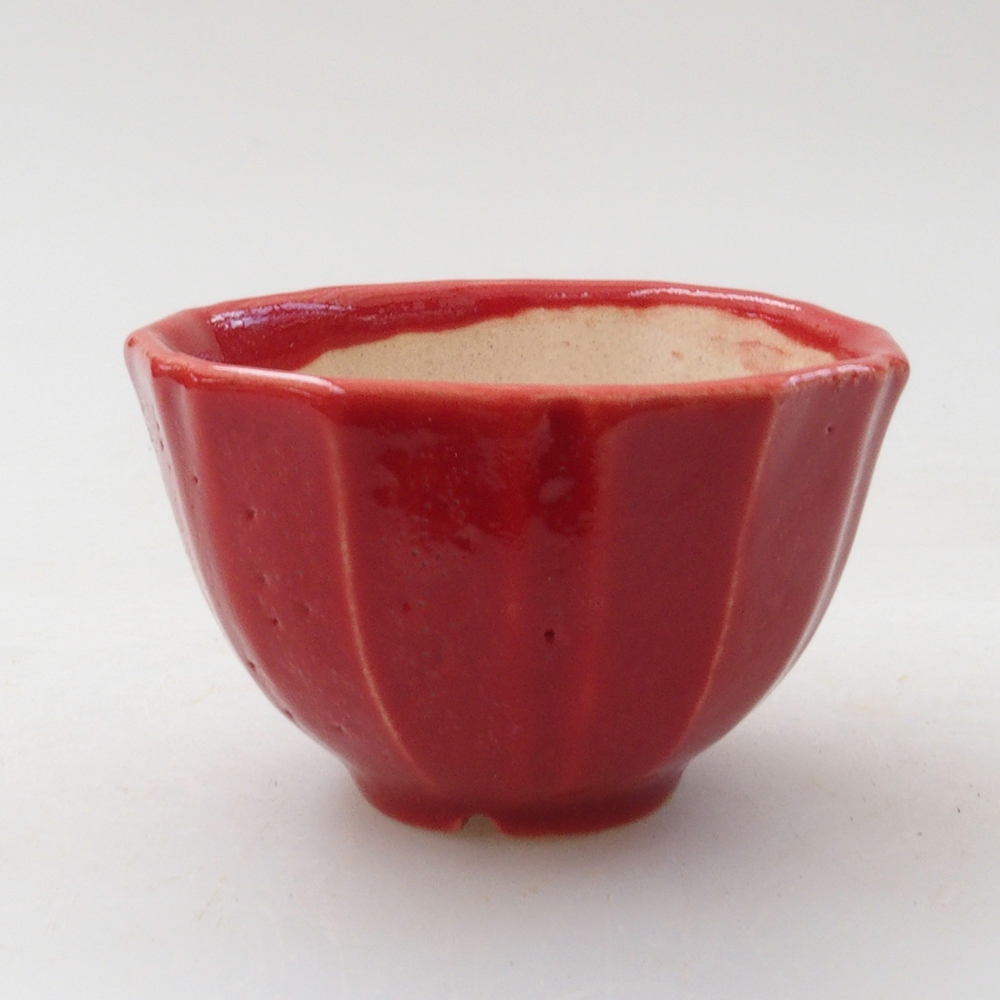 Mini bonsai bowl 5 x 5 x 3 cm, color red