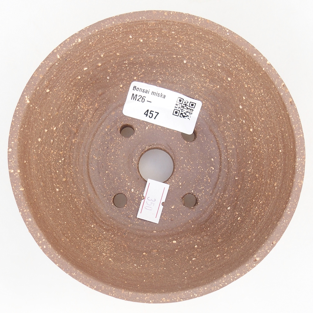 Ceramic bonsai bowl 13,5 x 13,5 x 6,5 cm, brown