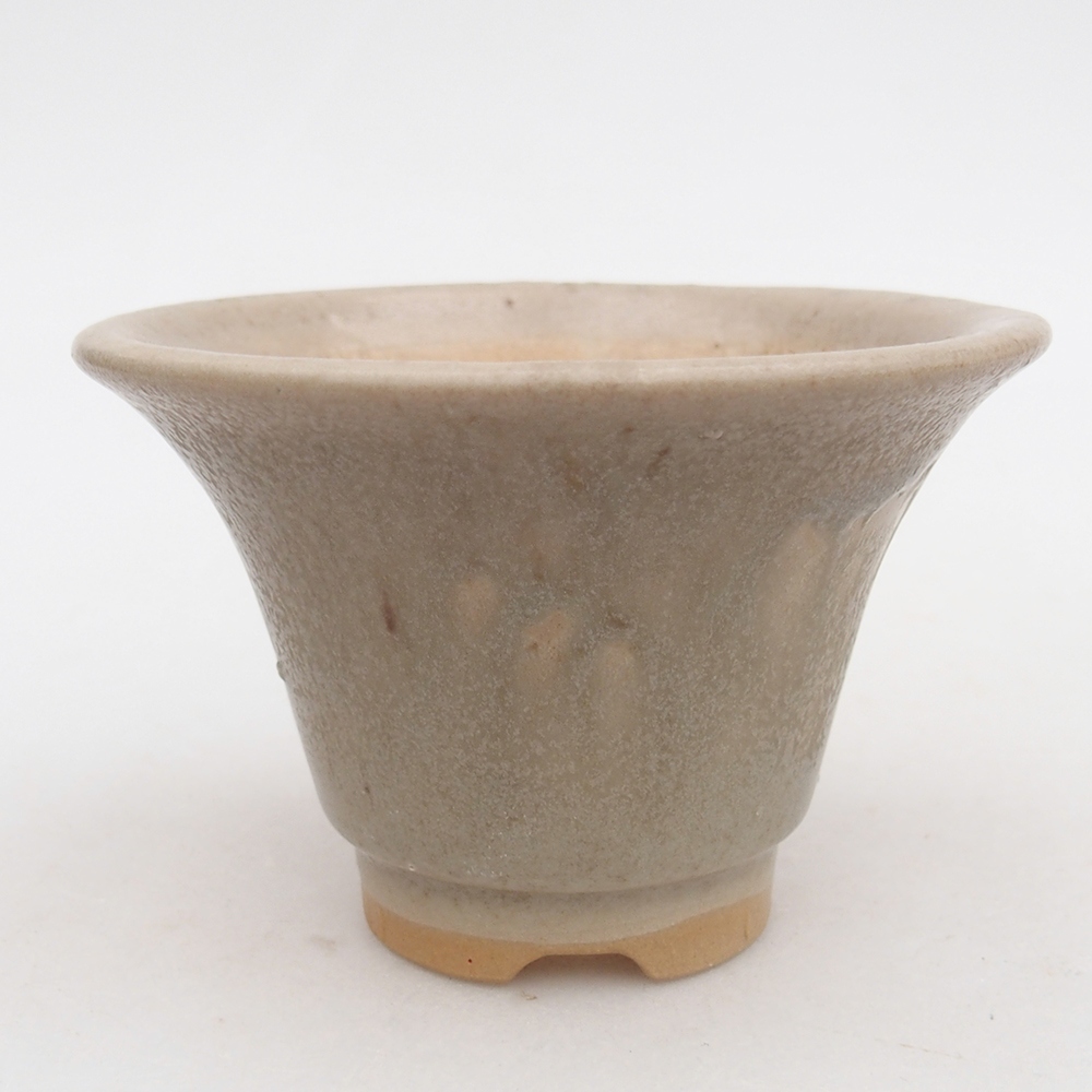Ceramic bonsai bowl 10,5 x 10,5 x 7 cm, grey