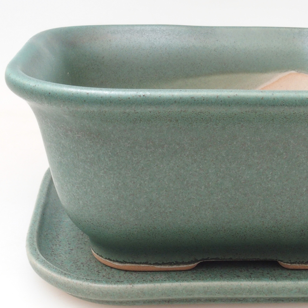 Bonsai bowl + saucer H01 - 12x9x5 cm