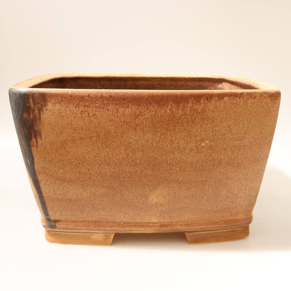 Ceramic bonsai pot, 26.5 x 26.5 x 15.5 cm, pink