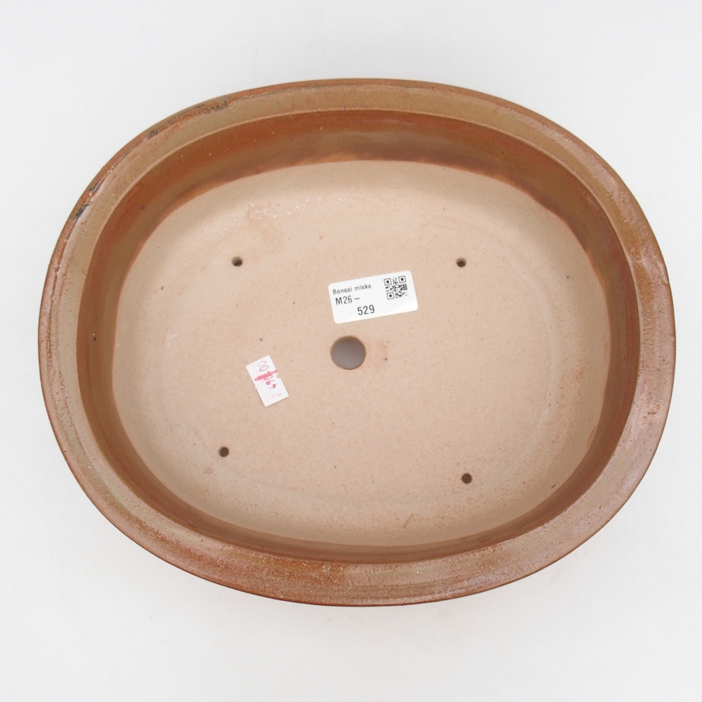 Ceramic bonsai bowl 26 x 22 x 8 cm, brown