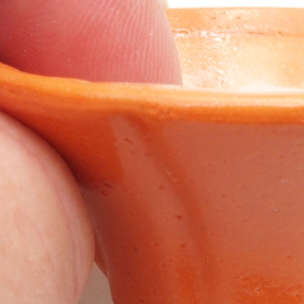 Mini bonsai bowl 5 x 5 x 2,5 cm, color orange