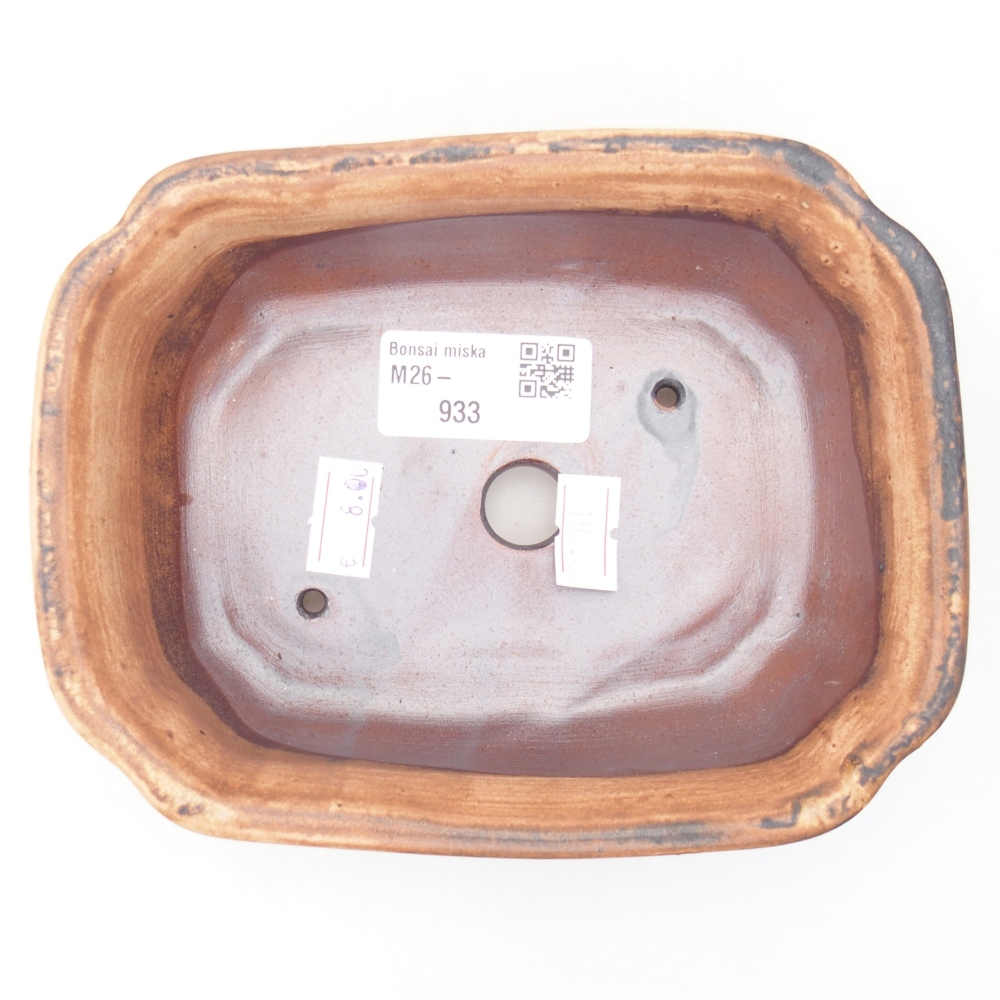 Ceramic bonsai bowl 15,5 x 12 x 4,5 cm, pink