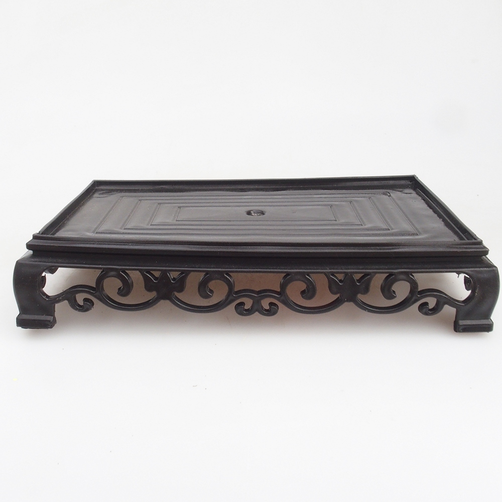 Bonsai table plastic rectangular 18 x 12 x 3,5  cm, color black