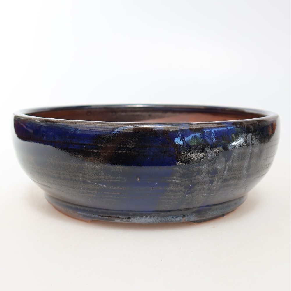 Ceramic bonsai bowl 16 x 16 x 5,5 cm, colour blue