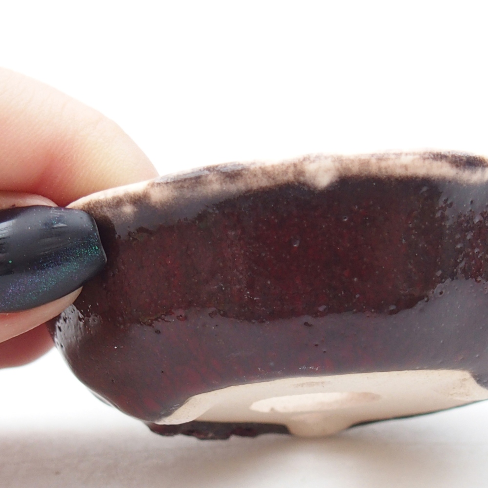 Mini bonsai bowl 7,5 x 7,5 x 2 cm, brown