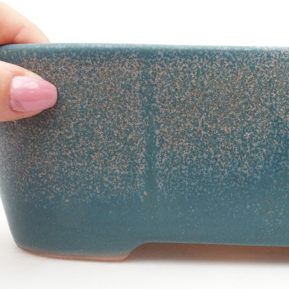 Ceramic bonsai bowl 23 x 18 x 7,5 cm, color blue