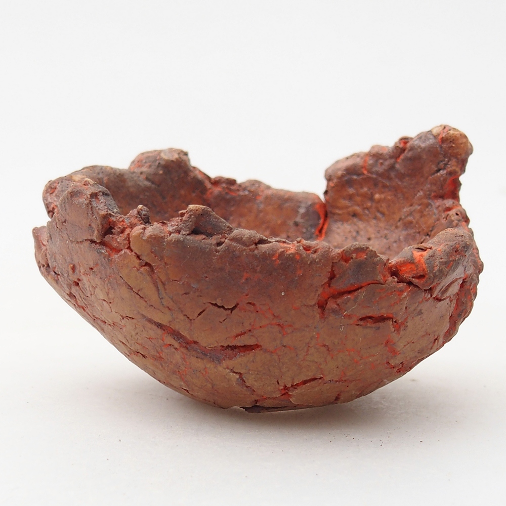 Ceramic Shell 7 x 7 x 3,5 cm , colour orange