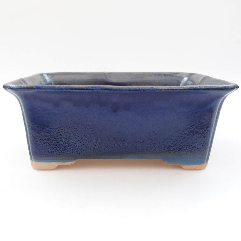Ceramic bonsai bowl 18 x 14 x 7,5 cm, color blue