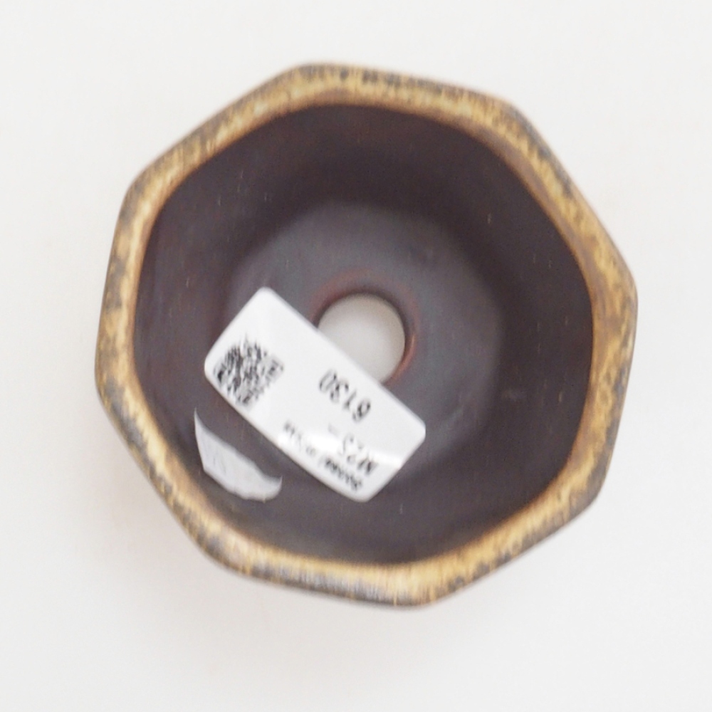 Ceramic bonsai bowl 9 x 7,5 x 3,5 cm, color brown