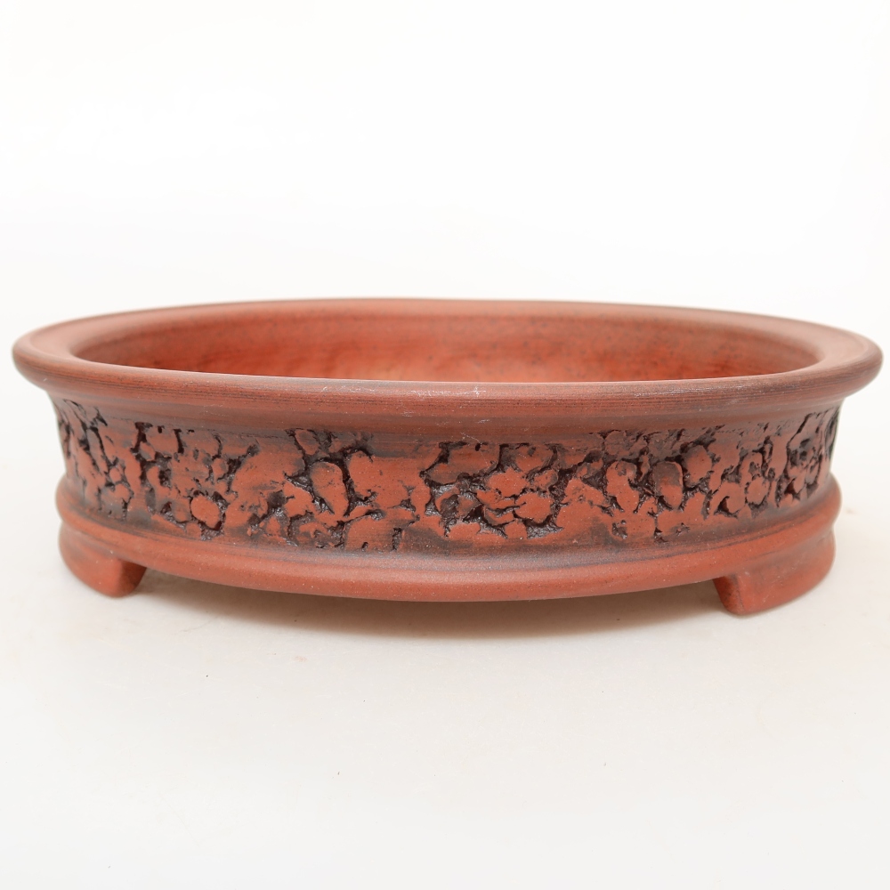 Ceramic Shell  22.5 x 22.5 x 5.5 cm, brick red