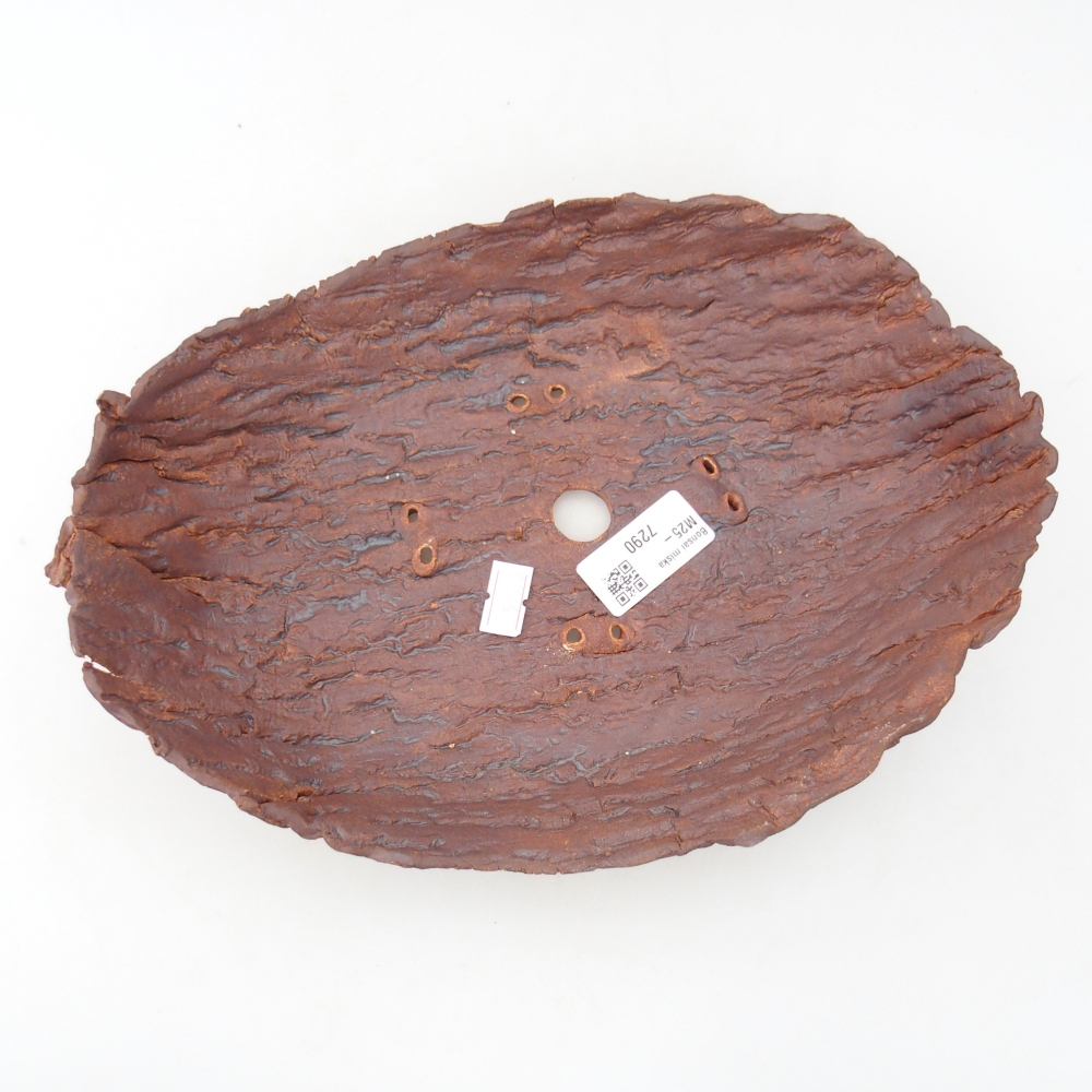 Ceramic Shell 27 x 19 x 7 cm , colour brown