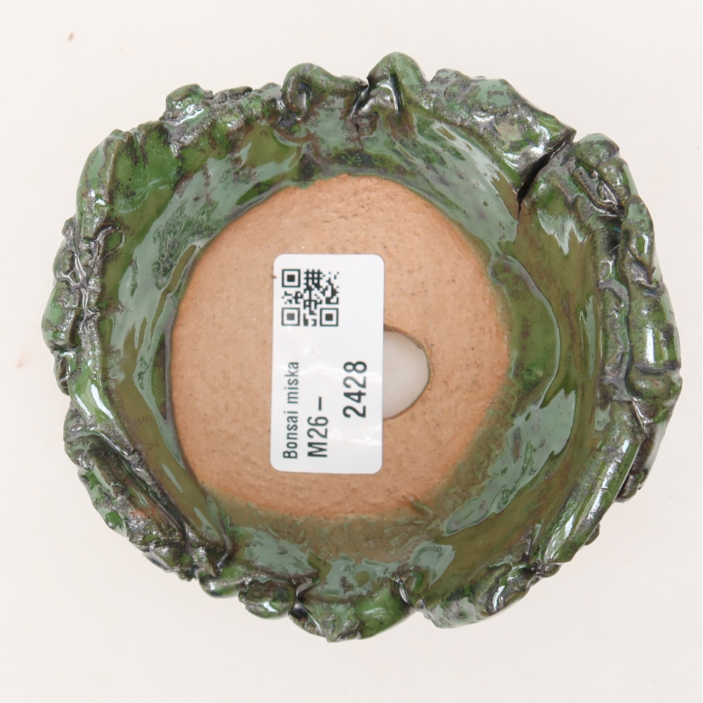 Ceramic Shell, 9.5 x 9 x 6 cm, green